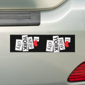 私はニューヨークシティを愛します バンパーステッカー (車上)