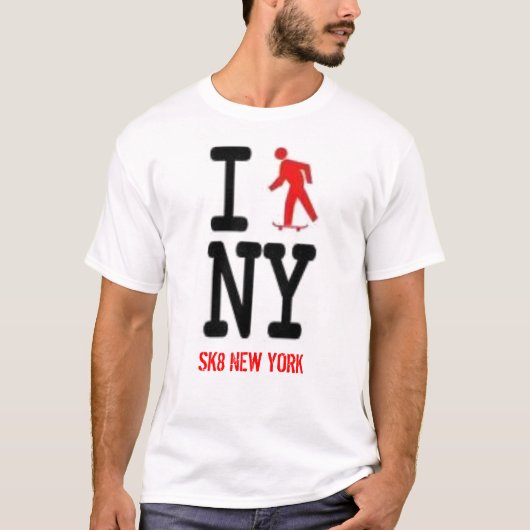 私はニューヨークスケートで滑ります Tシャツ (正面)