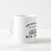 私はニューヨーク出身の不機嫌ではない コーヒーマグカップ (正面左)