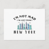 私はニューヨーク出身の不機嫌ではない ポストカード (正面)