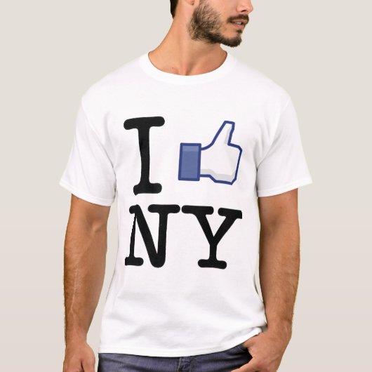 "私はニューヨーク" Facebookのワイシャツを好みます Tシャツ (正面)