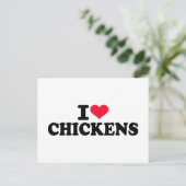 私はニワトリが大好き ポストカード (スタンド正面)
