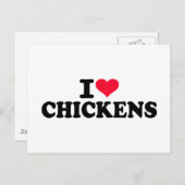 私はニワトリが大好き ポストカード (正面/裏面)