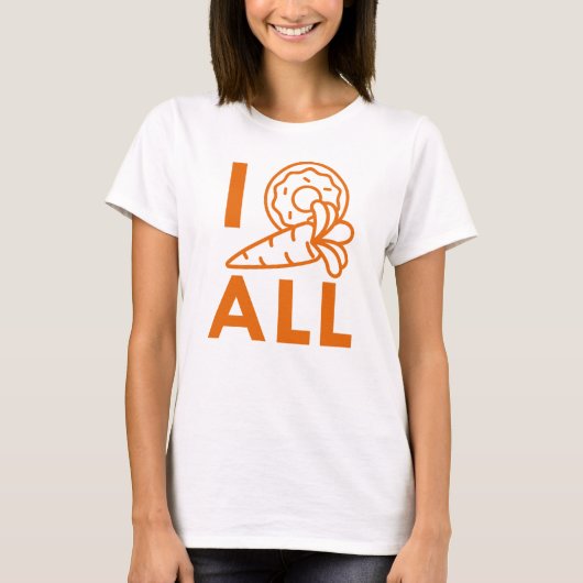 私はニンジンすべてをドーナツ Tシャツ (正面)