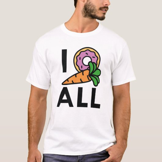 私はニンジンすべてをドーナツ Tシャツ (正面)
