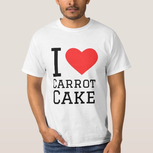 私はニンジンのケーキが大好きだ Tシャツ (正面)