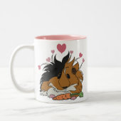 私はニンジン豚バレンタインよりも愛している ツートーンマグカップ (左)