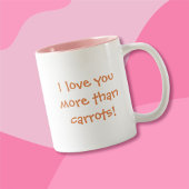 私はニンジン豚バレンタインよりも愛している ツートーンマグカップ