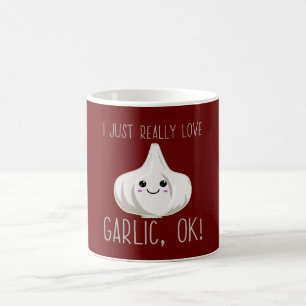 私はニンニクが大好きでいい!かわいいガーリックギフト コーヒーマグカップ