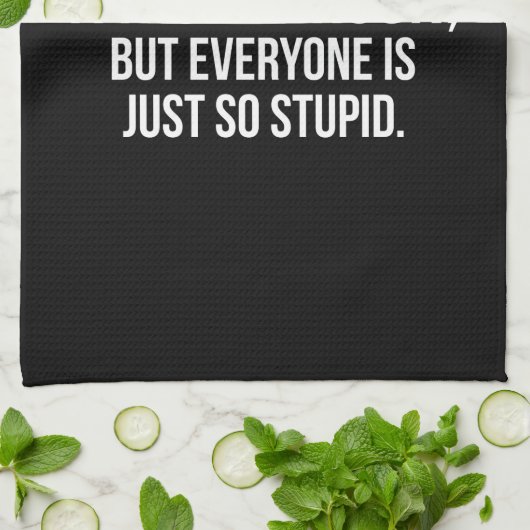 私はニース人-おもしろいなノベルティであることを試みています キッチンタオル (折り畳み)