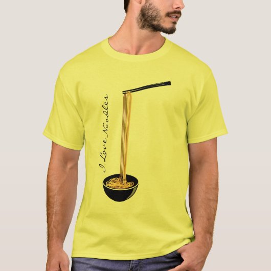 私はヌードルを愛します Tシャツ (正面)