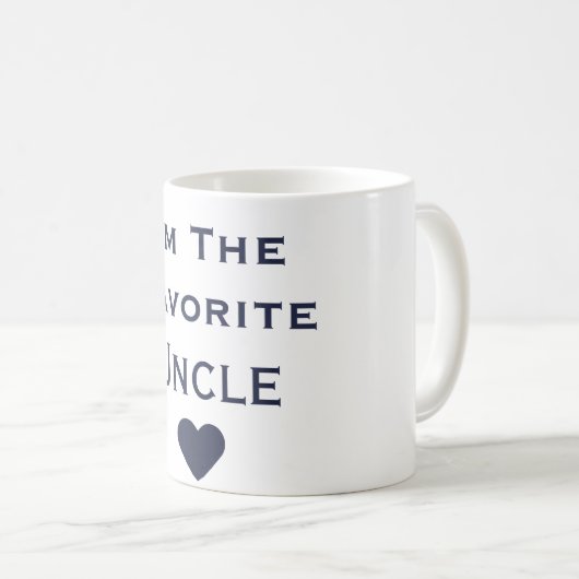 私はネイビーお気に入りのグ伯父だ コーヒーマグカップ (正面右)