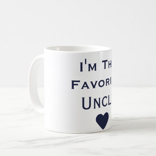 私はネイビーお気に入りのグ伯父だ コーヒーマグカップ (正面左)