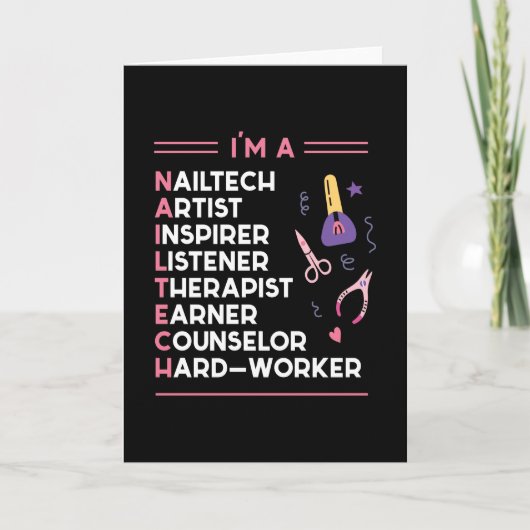 私はネイルテックフィンガーネイルマニキュア カード (正面)