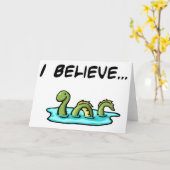 私はネス湖モンスターで信じます カード (黄色い花)