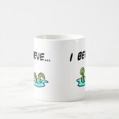 私はネス湖モンスターで信じます コーヒーマグカップ (中央)
