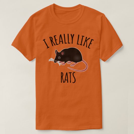 私はネズミがとても好きだ Tシャツ (デザイン正面)
