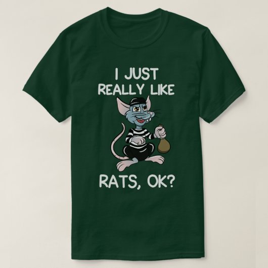 私はネズミが大好きだ Tシャツ (デザイン正面)