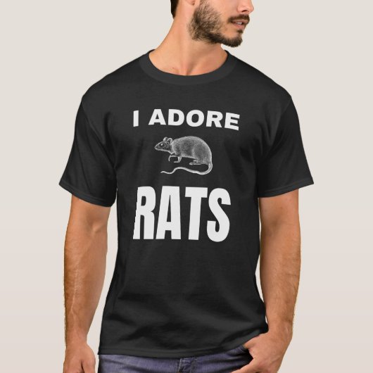 私はネズミが大好きだ Tシャツ (正面)