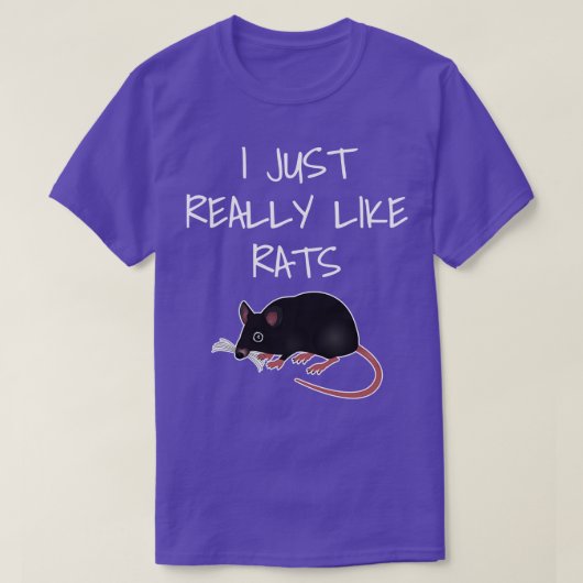 私はネズミが大好きだ Tシャツ (デザイン正面)