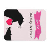 私はネズミが大好きで、彼らは私を愛している マグネット (横)