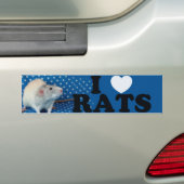 私はネズミが大好き バンパーステッカー (On Car)