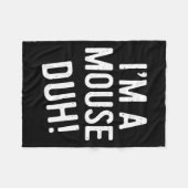 私はネズミよ！マウスの衣装 フリースブランケット (正面(横))