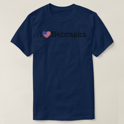私はネブラスカを愛している1 Tシャツ (デザイン正面)