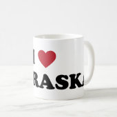 私はネブラスカを愛します コーヒーマグカップ (正面右)