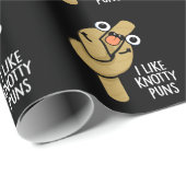 私はノッティパンロープンおもしろいダークBG好き ラッピングペーパー (ロールコーナー)