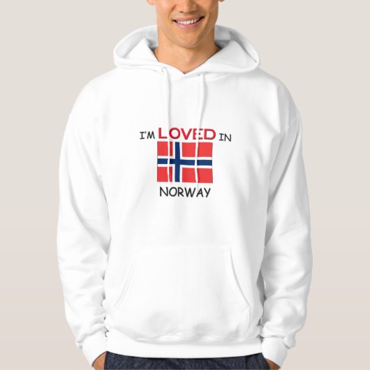 私はノルウェーで愛されます パーカ (正面)
