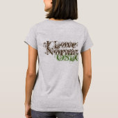 私はノルウェーのオスロが大好きだ Tシャツ (裏面)