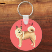 私はノルウェーのブフンドが大好き キーホルダー (正面)