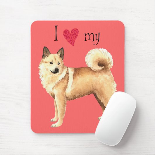 私はノルウェーのブフンドが大好き マウスパッド (マウス)