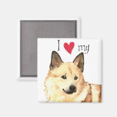 私はノルウェーのブフンドが大好き マグネット (正面/裏面)