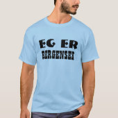 私はノルウェーのライトブルーのベルゲンザーだ Tシャツ (正面)