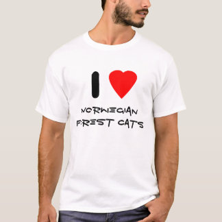 私はノルウェーの森林猫を愛します Tシャツ