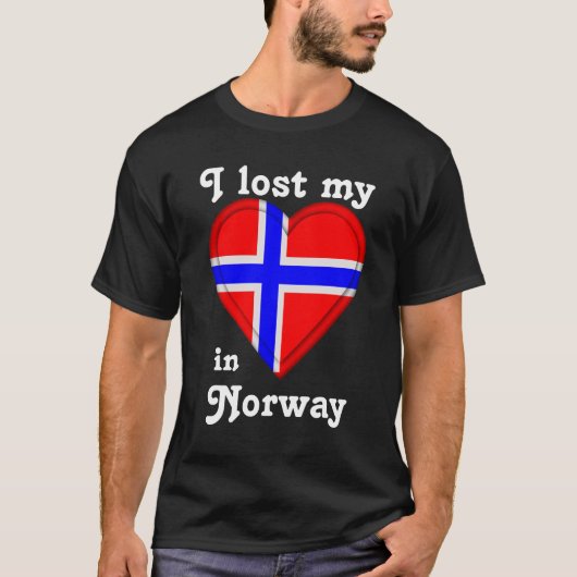 私はノルウェーの私のハートを失った Tシャツ (正面)