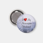 私はノルウェー人の夫を愛している マグネット (正面/裏面)