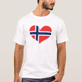 私はノルウェー国旗が大好き Tシャツ