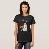 私はノンナ雪だるまのクリスマスおもしろいクリスマス Tシャツ (正面フル)