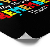 私はノンバーバル自閉症の可能性がありますママ子供たち青少年の自閉症A ポスター (角)