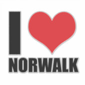 私はノーウォークが大好き シール (正面)