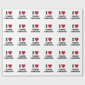 私はノースカロライナを愛します ラッピングペーパー (フラット)