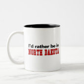 私はノースダコタにむしろいます ツートーンマグカップ (左)