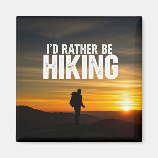 私はハイキングしたい マグネット (正面)