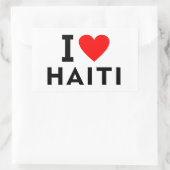 私はハイチの国を愛しているハート旅行観光のシンボル 長方形シール (バッグ)