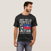私はハイチの旗 ハイチの遺産 ハイチのルーツ Tシャツ (正面フル)