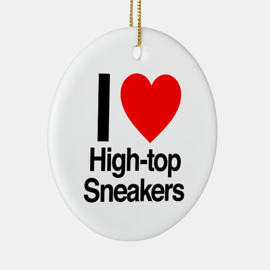 私はハイトップスニーカーが大好き セラミックオーナメント (右)