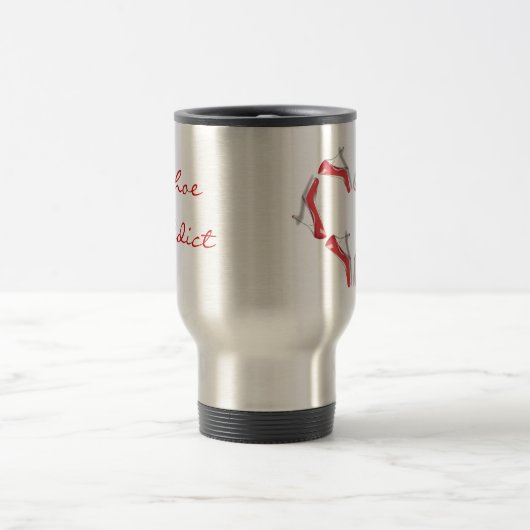 私はハイヒールの靴の常習者のタンブラーを愛します トラベルマグ (中央)